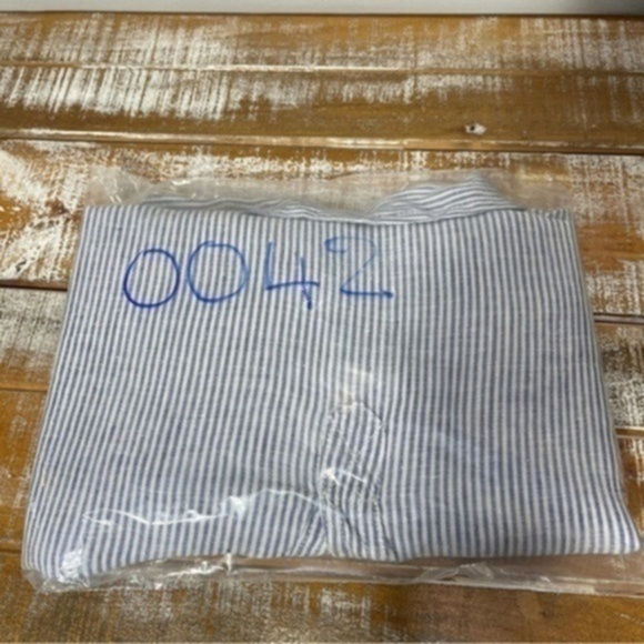 Rachel Roy Women’s Linen White/Blue Striped Top Size S - Picture 10 of 10